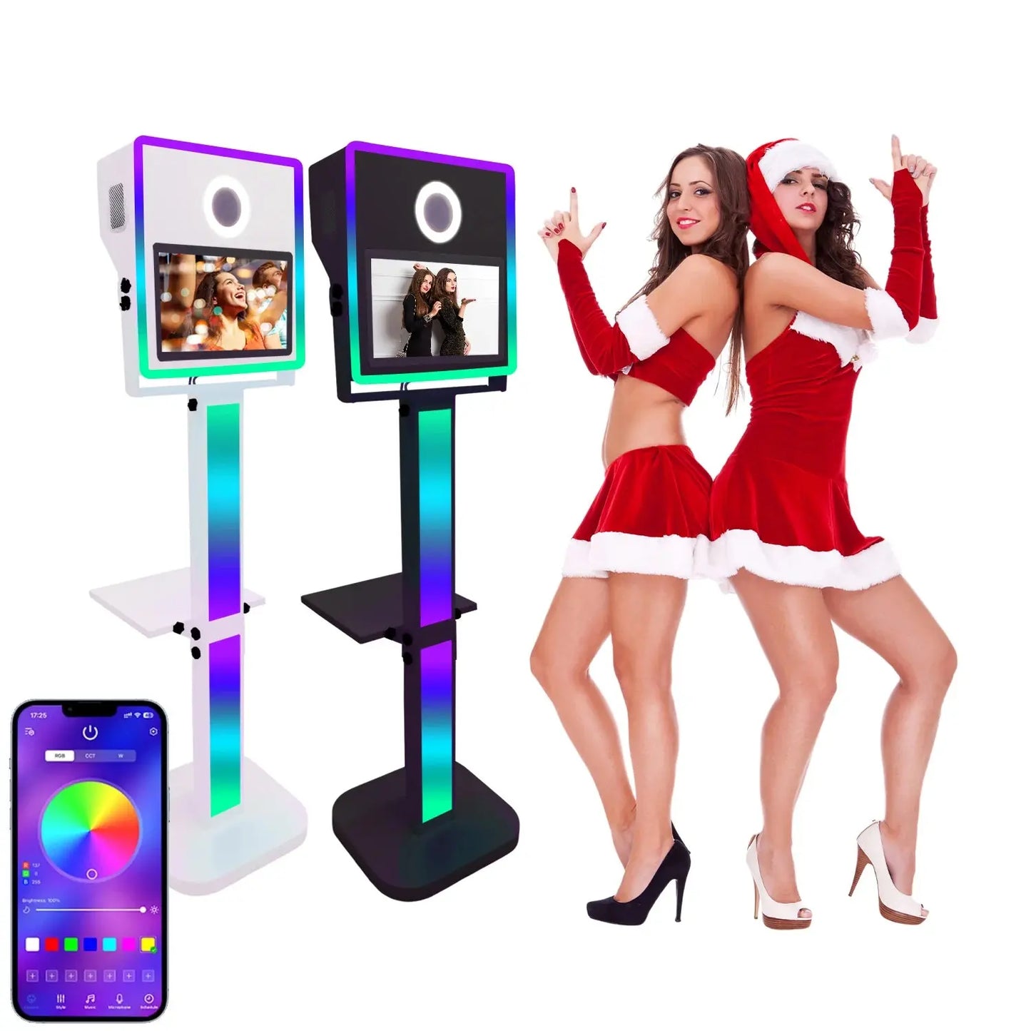 15.6 Inches Photo Booth With Screan Magic Mirror Photo Booth For Events Mirror Photo Frame With Light