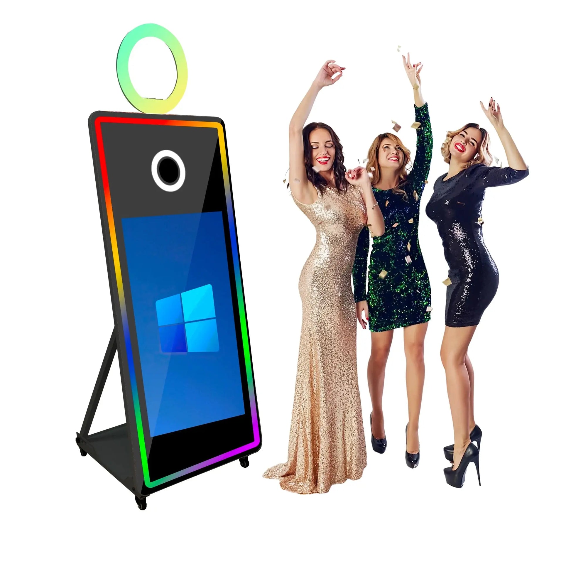 Portable Selfie Mirror Photo Booth Machine 32 Inch or 43inch Touch Screeen With Camera Printer For Party
