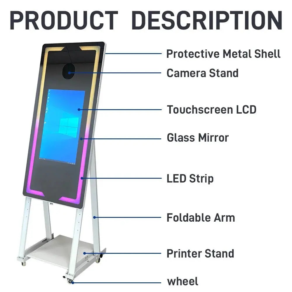Touch Screen Mirror Photobooth Portable